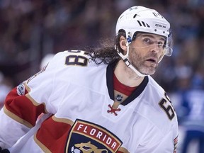 Florida Panthers&#039; Jaromir Jagr, of the Czech Republic, skates during the second period of an NHL hockey game against the Vancouver Canucks in Vancouver, B.C., on Friday January 20, 2017. Long before he became a charming cult hero, Jagr was the NHL&#039;s No. 1 villain.THE CANADIAN PRESS/Darryl Dyck