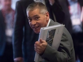 TransCanada says it has refiled an application in Nebraska seeking approval for the Keystone XL pipeline route through the state. TransCanada CEO Russ Girling arrives to speak at the 20th Annual Whistler Institutional Investor Conference, in Whistler, B.C., in a January 25, 2017, file photo. THE CANADIAN PRESS/Darryl Dyck