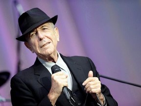 Singer Leonard Cohen performs open air at the Waldbuehne in Berlin, Aug. 18, 2010. A new music video assembled by Leonard Cohen&#039;s son and another longtime collaborator is giving fans an intimate glimpse of the late singer. THE CANADIAN PRESS/AP, DAPD, Kai-&#039;Uwe Knoth