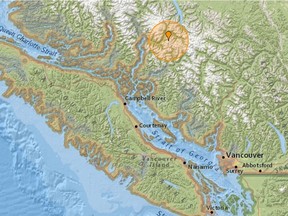 A 4.2-magnitude earthquake situated about 139 kilometres northeast of Powell River rattled the B.C. coast Saturday morning.
