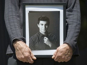 FILE PHOTO - Friends and family of stabbing victim Luka Gordic attend bail hearing for three men charged, at B.C. Provincial Court in North Vancouver, B.C. May 20, 2015.