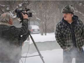 Brandon Blackmore yells at a cameraman as he leaves the courthouse in Cranbrook last week.