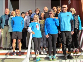 A Vancouver Sun Run team from Gordon Presbyterian Church is running this year in honour of longtime church-goer Norman May, who had completed 24 Sun Runs, the latest at age 89, before he died last summer at age 91.