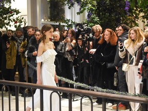 Club Monaco presented to editors, influencers and the general publc at its Fifth Avenue flagship store during New York Fashion week on Feb. 10, 2017.
