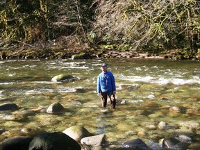 Conservationist Mark Angelo stands in the Seymour River, one of B.C.'s most-endangered waterways that could benefit from the programs being proposed.