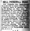 Dec. 28, 1922. Nell Pickerell’s obituary in the Seattle Star.