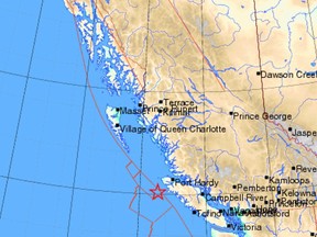 A magnitude 4.4 earthquake rumbled off the coast of British Columbia late Wednesday night. Natural Resources Canada says it struck southwest of Port Alice on northern Vancouver island at a depth of about 10 kilometres.