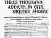 Feb. 6, 1922 story in the Vancouver World on an inquiry that found there were 3,000 drug addicts in Vancouver.