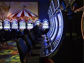 FILE PHOTO: The new gaming floor at Tioga Downs  in Nichols, N.Y. A new UBC study shows problem gamblers get into a trancelike state when they play the slots.