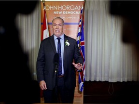 NDP leader John Horgan released an election-promise forestry plan to reduce log exports and increase jobs in value-added manufacturing and reforestation.