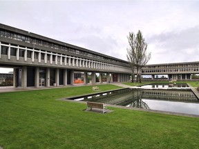 The Academic Quadrangle at Simon Fraser University.