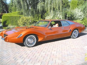 The Esso 67-X built by Californian George Barris, who turned four new Oldsmobile Toronado cars into long, swoopy custom cars to be given away during the Montreal World's Fair.