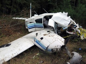 This Piper PA-30 flying from Pitt Meadows crashed on landing approach to Powell River last Sept. 5, killing the pilot. There was no shoulder harness on board.