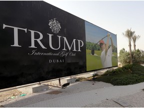 The Trump International Golf Club Dubai in the United Arab Emirates.