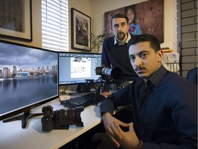 Peter Aziz (front) and Michael Bradley run a documentary film company, and recently made a short about millennials leaving Vancouver because of the extreme high cost of living.