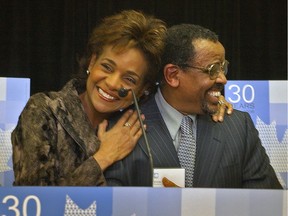 Eyob Naizghi with then-Governor General Michaelle Jean in Vancouver in 2006.
