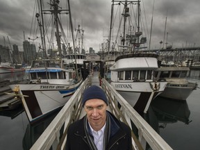 Jim McIsaac, Pacific region vice-president for the Canadian Independent Fish Harvesters’ Federation, at the False Creek fishermen's wharf in Vancouver on Wednesday. McIsaac said the federal Department of Fisheries and Oceans has ‘discarded’ his organization's valuable advice on a marine-protected area in the Hecate Strait on the northern B.C. coast.