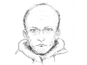 West Shore RCMP produced this composite sketch of a man who followed a teenaged girl in the Langford area several times in January 2017. [PNG Merlin Archive]