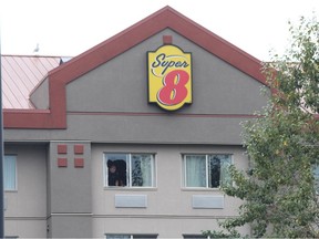 Window at Abbotsford motel from which an 18-year-old in foster care fell to his death on Sept. 18, 2015.