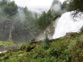A short hike takes you close to Chatterbox Falls in Princess Louisa Inlet.