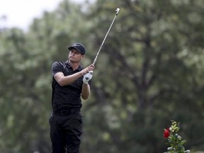 Nick Watney plays a tee shot at hole 17 in the second round of the Valspar Golf Championship, Friday, March 10, 2017 in Palm Harbor, Fla. (Douglas R. Clifford/Tampa Bay Times via AP)