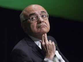 Bharat Masrani, president and CEO of TD Bank, attends TD&#039;s annual meeting in Toronto on Thursday, March 26, 2015. The head of Canada&#039;s main financial services ombudsman says allegations about aggressive sales tactics by TD Bank employees raise &ampquot;serious concerns&ampquot; and the watchdog will be keeping an eye out to see if similar issues persist in the broader industry. THE CANADIAN PRESS/Chris Young