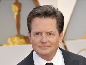 Michael J. Fox strikes a pose at the 89th annual Academy Awards at the Hollywood & Highland Center in Los Angeles on Feb. 26.