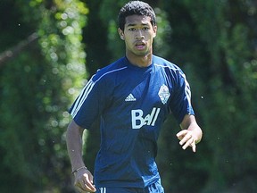 La'Vere Corbin-Ong practises with the Vancouver Whitecaps first team in Burnaby, BC., June 22, 2011.