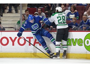 Joe LaBate has been one of the few bangers dressed by the Canucks this season.