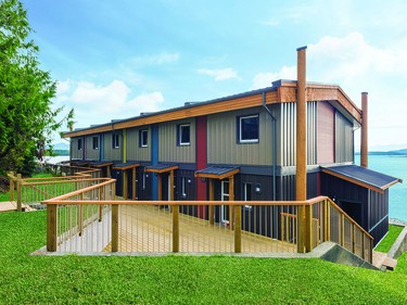 The Vancouver Coastal Health Authority, represented by Brett Crawley, Vancouver, was presented with the Environmental Performance Award for Bella Bella Passive House, Bella Bella.