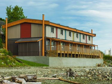 The Vancouver Coastal Health Authority, represented by Brett Crawley, Vancouver, was presented with the Environmental Performance Award for Bella Bella Passive House, Bella Bella.