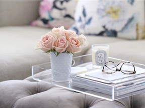 Fresh flowers add a touch of colour and personality to a home.