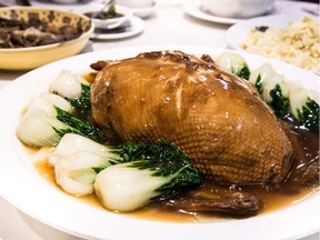 Chef's Special Stuffed Duck. Golden-Paramount Seafood Restaurant.