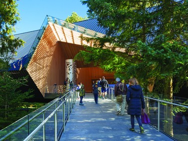 The form and character of the Audain Art Museum is deliberately restrained to provide a quiet, minimal backdrop to the art within and the surrounding natural landscape.