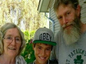 Len Van Heest (right) with his mom, Trixie, and nephew Caine.