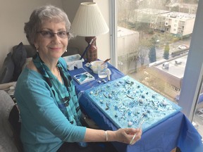 Lynn Jackson has lived with dementia for 17 years. She makes her art at home on the 16th floor of a condo tower in Richmond.