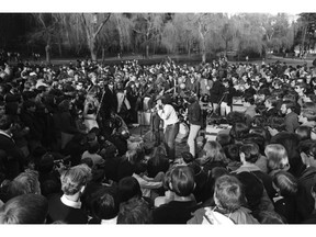 Country Joe and the Fish perform at the Human Be-in In Stanley Park, March 26, 1967.