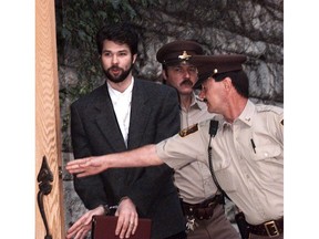 FILE PHOTO Convicted killer Dean Christopher Roberts - shown here outside the courthouse in Nelson in 1995 - is challenging his conviction.
