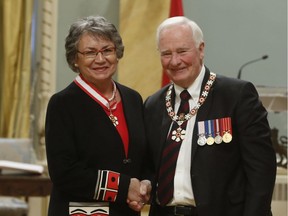 Sophie Pierre of Cranbrook is invested as Officer of the Order of Canada by Governor-General David Johnston in February.