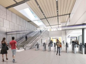 Surrey Central SkyTrain station is going to get $25 million in upgrades, including new escalators, a new elevator, a new staircase and two new entrances. This rendering shows what the new station is expected to look like when it is completed in 2018.