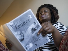 Joy Chukwura came to Canada as a refugee from Nigeria eight years ago, unable to read or write, or speak English. She has since earned her Grade 4 equivalency, and would like to continue her studies, but is unable to as the previously free adult basic education courses now cost $1,000.