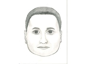 Surrey RCMP released this sketch of the attacker after a violent sexual assault on the night of June 2/ June 3, 2012 near Unwin Park.
