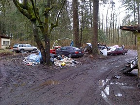 Surrey RCMP photographed this property in the 9700-block of 182A Street, where allegedly stolen goods were seized earlier in March.