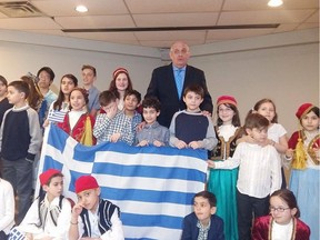 The Deputy Minister of Foreign Affairs of Greece, Terens Quick celebrated his nation's national day with the local Greek community in Vancouver over the weekend. Quick had a meeting with the Prof. Andre Gerolymatos and his staff at Simon Fraser University's Centre for Hellenic Studies, attended mass at the Greek Orthodox Church of Vancouver and later met with members of the local community and their children who were dressed in traditional costumes.