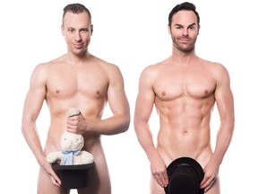 Christopher Wayne (left) and Mike Tyler strip down to business as The Naked Magicians. ‘There's good getting naked and bad getting naked. We always like to make sure we make time for exercise,’ says Tyler.