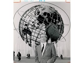 Former Vancouver Sun writer Barry Broadfoot at the World's Fair in New York on May 15, 1964.