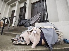 FILE PHOTO: Surviving on the street - The numbers of homeless people continue to rise in Vancouver despite earlier plans to eliminate the ongoing homeless issues in the city.