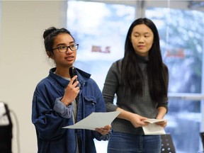 Gladstone secondary Grade 10 student Hazel Pangilinan (left) is one of two B.C. students to win the Vimy Pilgrimage Award. ‘I knew that the Vimy Ridge battle was a momentous occasion for Canada because it was one of the battles that separated us from being a bridge colony,’ she says.