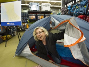 Ready for the season - Environment Minister Mary Polak announced the opening of 154 new campsites in provincial parks in Vancouver on March 23, 2017.