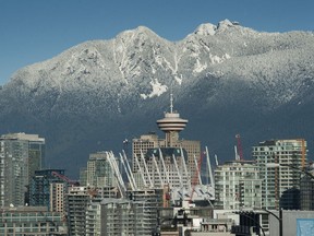 Vancouver's Harbour Centre rises above the city skyline.